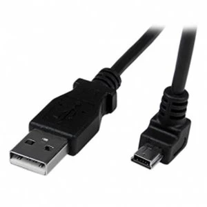 image of StarTech Mini USB Cable A to Down Angle Mini B 2m Black