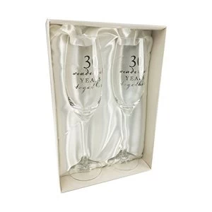 image of Amore By Juliana Champagne Flute Set - 30th Anniversary