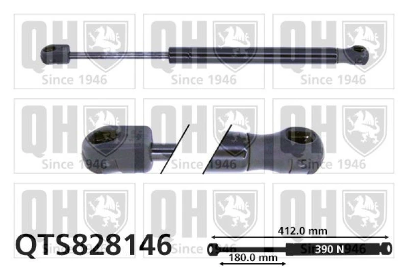 Image of QUINTON HAZELL Bonnet strut QUINTON HAZELL QTS828146