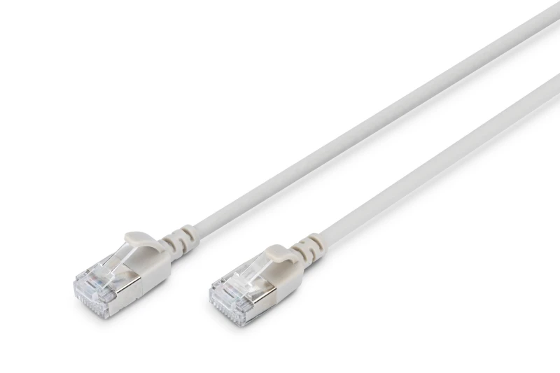 Image of Digitus CAT 6A F-FTP Slim patch cord. 0.3 m. gray