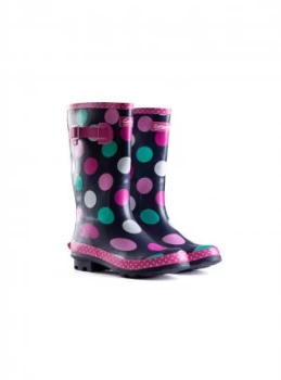 Image of Dotty Print Wellies - 9 Infant