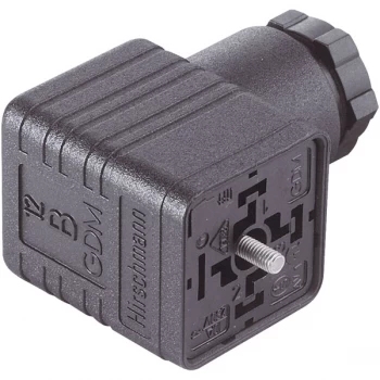 Image of Hirschmann 931 969-100 GDM 3009 Right-angle Connector Black 3 + PE PG9