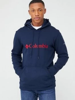 Image of Columbia Classic Basic Logo Hoodie - Navy, Size 2XL, Men