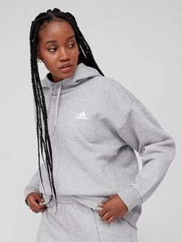 Image of adidas Studio Yoga Hoodie - Medium Grey Heather Size M Women