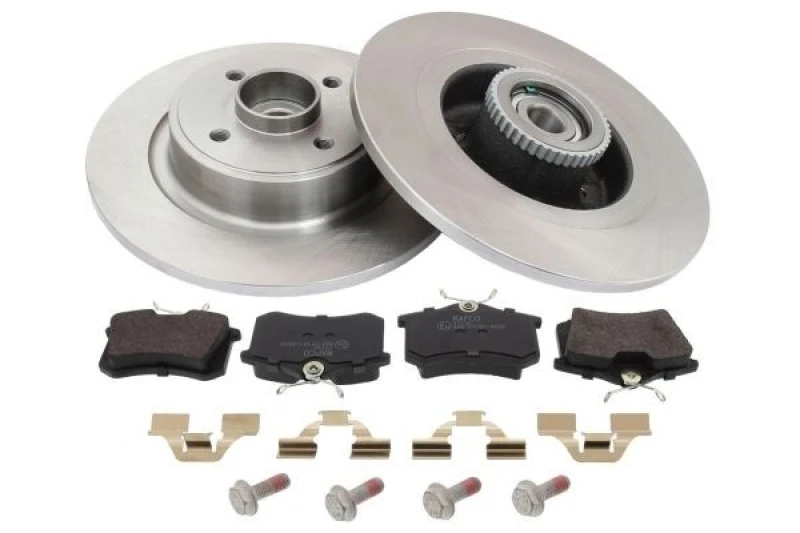 Image of MAPCO 47172 Brake disc and pads set Rear Axle, Brake Disc Type: solid, with ABS sensor ring Brake Set,disc brakes (3405)