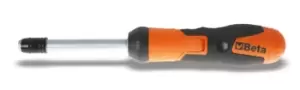 image of Beta Tools 855P 1/4" Hex Dr Reversible Ratchet Bit Holder - Articulated - 7 Bits