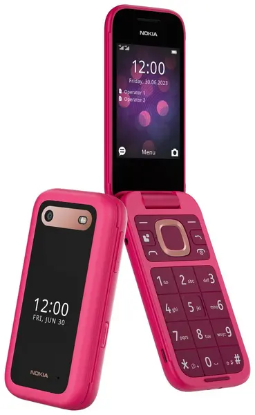 image of Nokia 2660 32GB Mobile Phone in Pop Pink