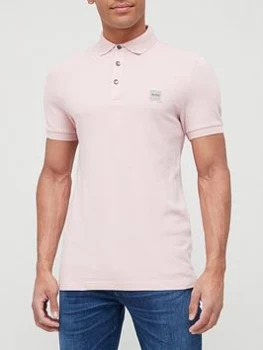 image of Hugo Boss Passenger Slim Fit Polo Shirt Pastel Pink Size 2XL Men