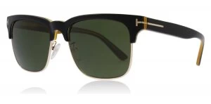 image of Tom Ford Louis Sunglasses Black / Yellow 05N 55mm