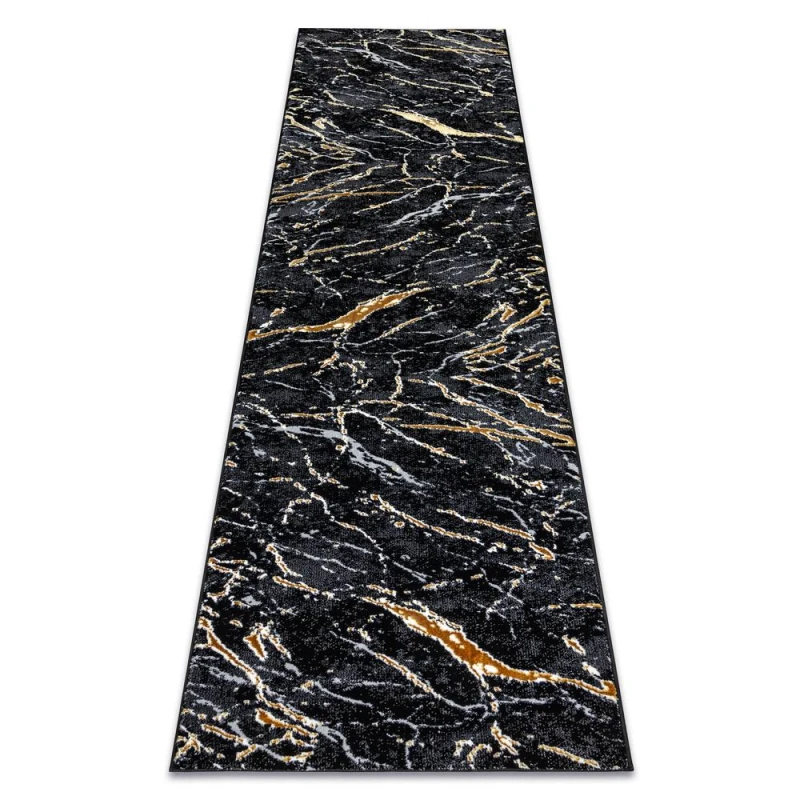 Image of RugsX Allure Runner in Black Size: 70cm x 300cm Black Unisex 70cm x 300 cm