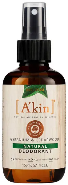 Image of Akin Geranium & Cedarwood Natural Deodorant 150ml