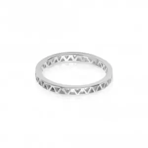 image of Artisan Stamped Stacking Sterling Silver Ring NR05_SLV