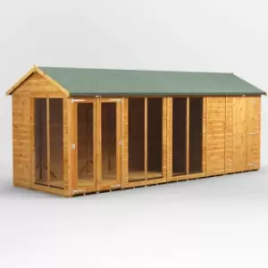 Image of 18X6 Power Apex Summerhouse Combi Including 4ft Side Store