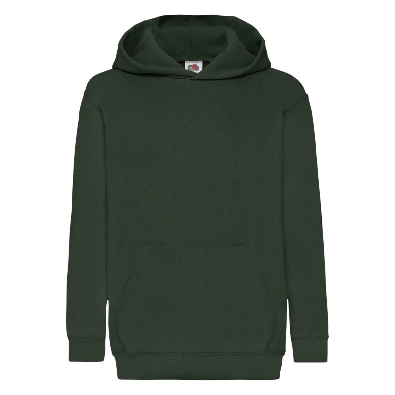 Image of Fruit of the Loom Classic 80 20 Hoodie in Burgundy Size: 12-13 Years Burgundy Unisex 12-13 Years
