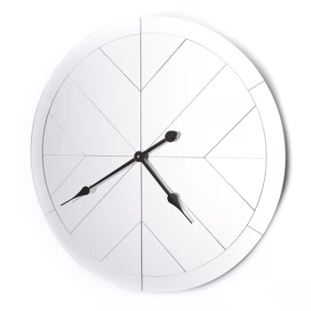 image of HOMETIME Mirror Glass Wall Clock - 60.5cm