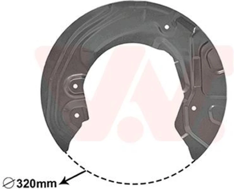 Image of VAN WEZEL Brake disc backing plate VAN WEZEL 0627372