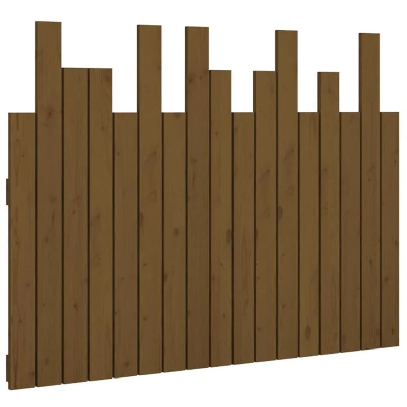 Image of Vidaxl Wall Headboard Honey Brown 108X3X80 Cm Solid Wood Pine, Brown 824776