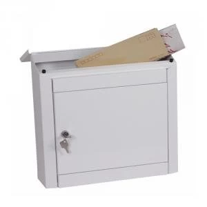 image of Phoenix Moda Top Loading Mail Box MB0113KW in White with Key Lock