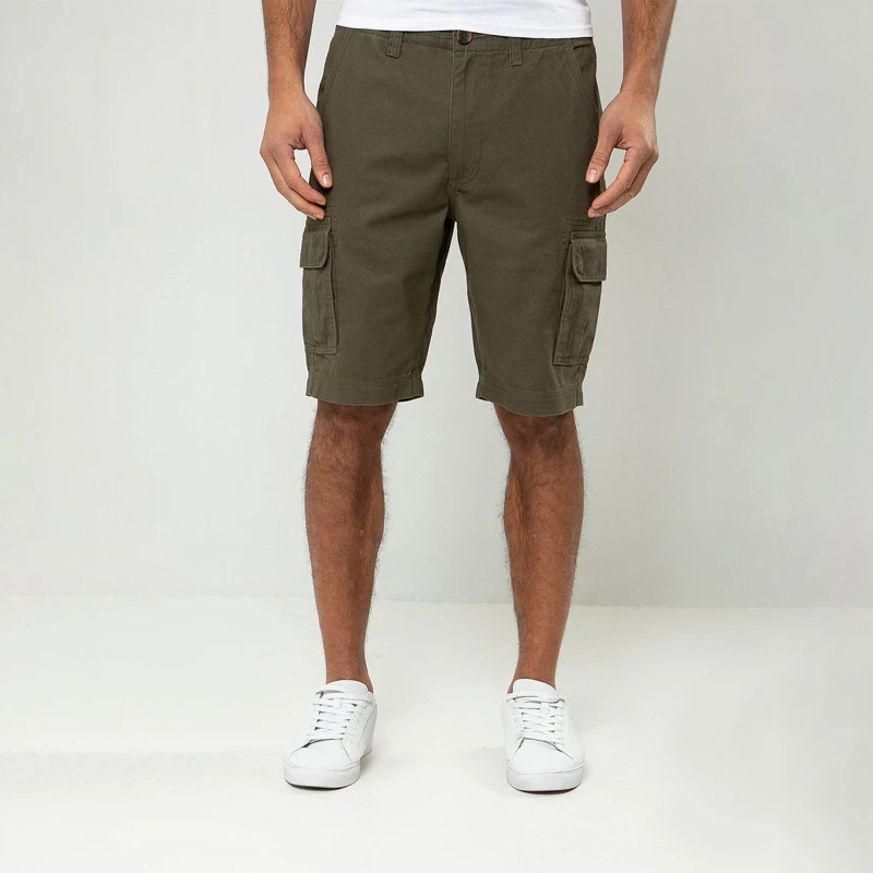 Image of Threadbare Cotton 'Bute' Cargo Shorts Khaki