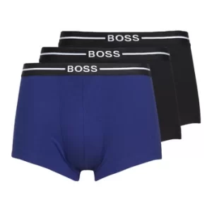 Image of Hugo Boss 3 Pack Organic Mixed Trunks Black/Blue Size L Men