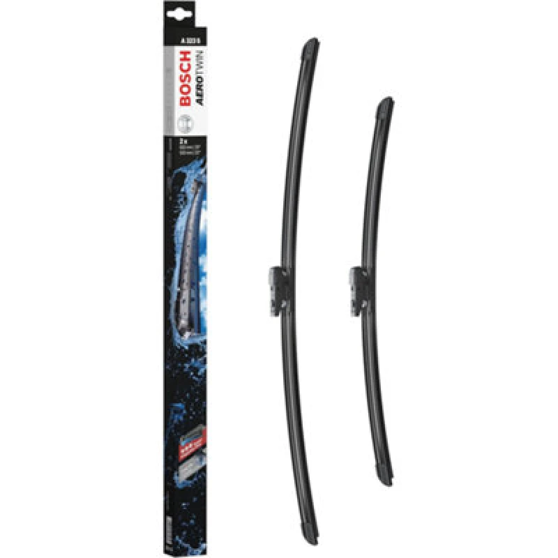 Image of Bosch A323S Wiper Blade Front 650/500mm Length Fits Bmw Ix3 X3 X4 Jaguar E-Pace