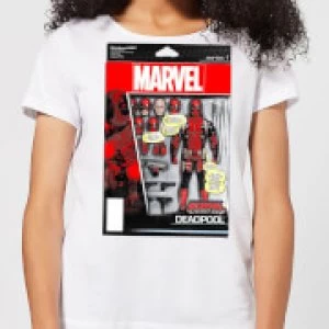 Marvel Deadpool Action Figure Womens T-Shirt - White - 5XL