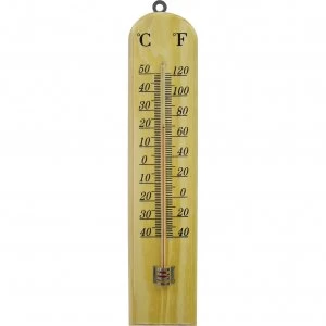 image of Faithfull Wooden Wall Thermometer Small