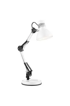 image of Desk Partners 1 Light Adjustable Desk Lamp White E27