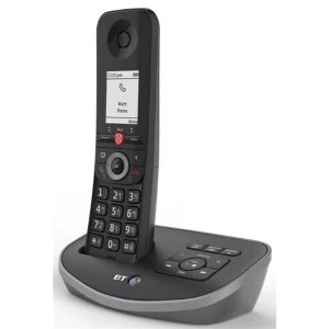 Image of BT Advanced Cordless Telephone Backlit Display Speaker Answering Machine Nuisance Call blocking Black Single Pack