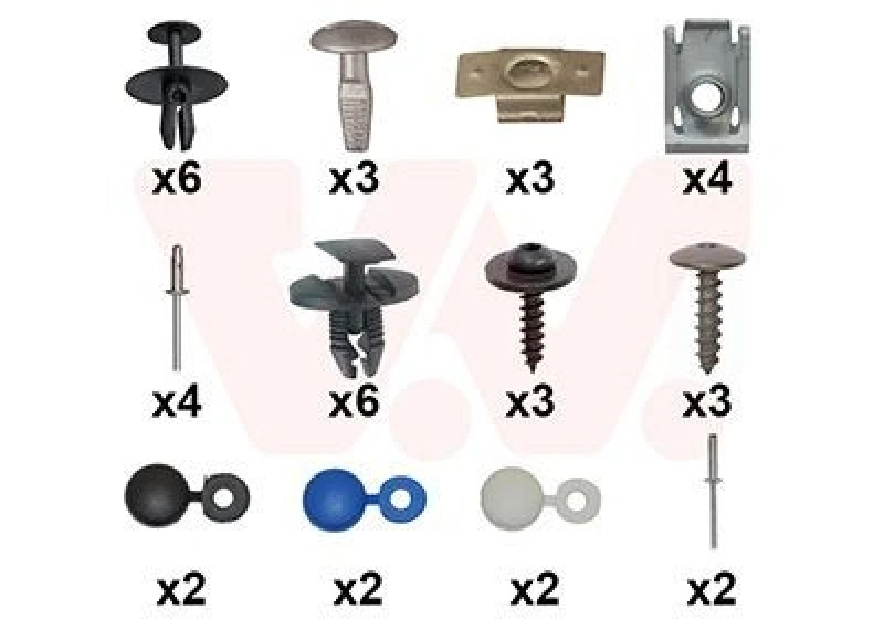 Image of VAN WEZEL Mounting Kit, bumper VAN WEZEL 0970794
