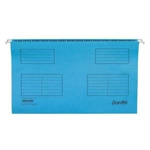 image of Bantex Foolscap Suspension File 225gm2 Kraft V Base 15mm Square 30mm