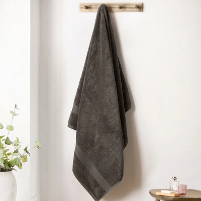 Image of Bianca Fine Linens Supima Cotton 100X150Cm Bath Sheet Charcoal Grey