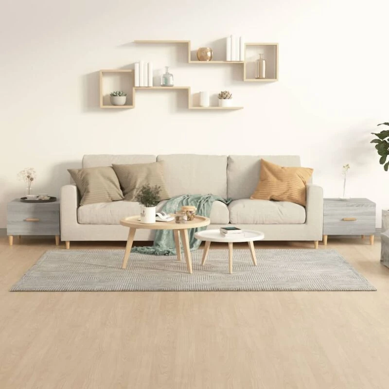 Image of VIDAXL Coffee Tables 2 pcs Grey Sonoma 50x50x40cm Engineered Wood vidaXL 8720287086413