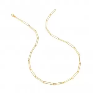 image of 18ct Gold Plated Silver Embrace Square Wired Chain - 50cm CH110