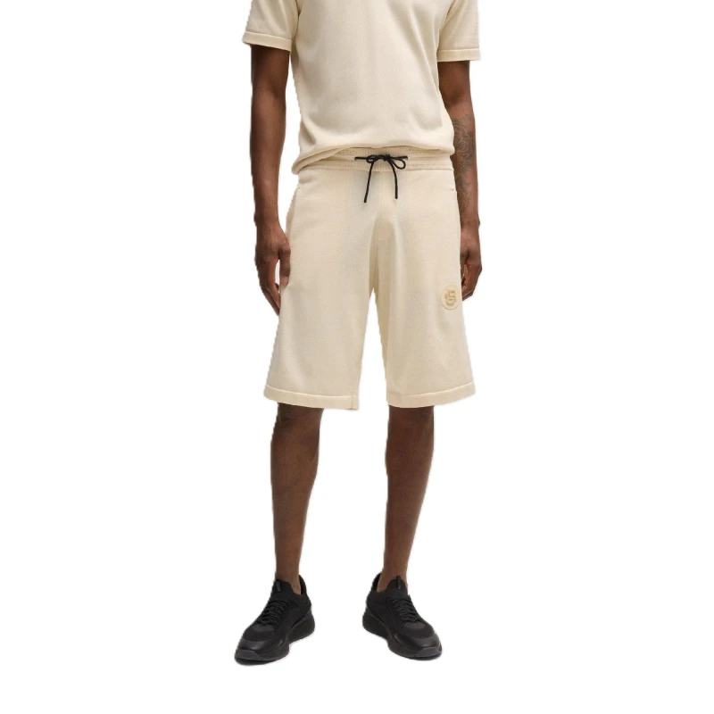 Image of Boss Mens Tolli Knitted Top Open White male L