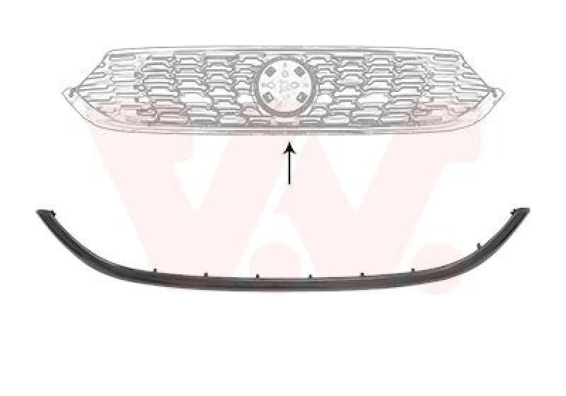 Image of VAN WEZEL Trim / Protective Strip, radiator grille VAN WEZEL 1717517