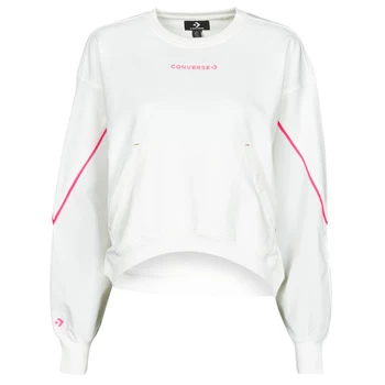 image of Converse BLOCKED ALTERRAIN CREW womens Sweatshirt in White - Sizes S,M,L,XL,XS