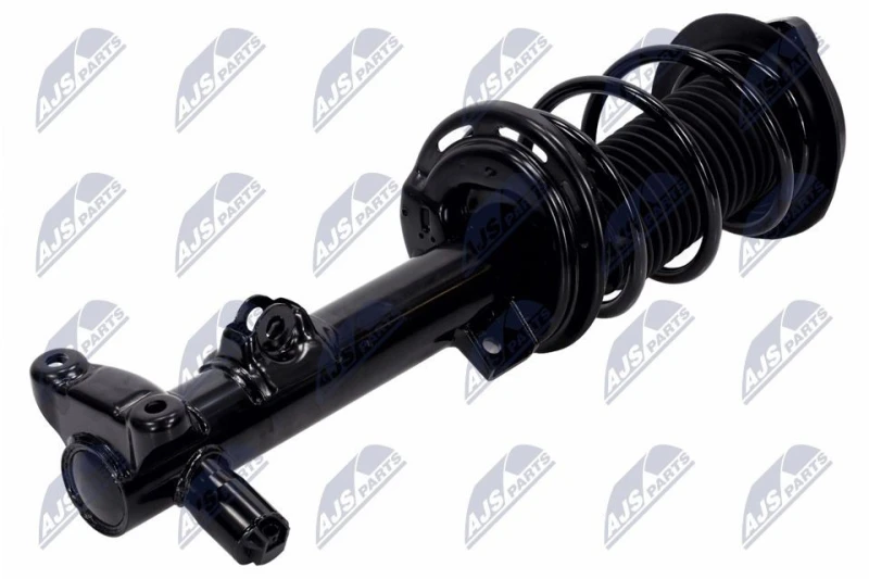 Image of NTY A-ME-056 Shock absorber Front Axle Left, Gas Pressure, Twin-Tube, Suspension Strut, Bottom Clamp Shock Absorber (854)