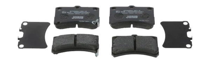 Image of JURID 572552J Brake pad set with acoustic wear warning, without accessories Brake Pad Set,disc brake (402)