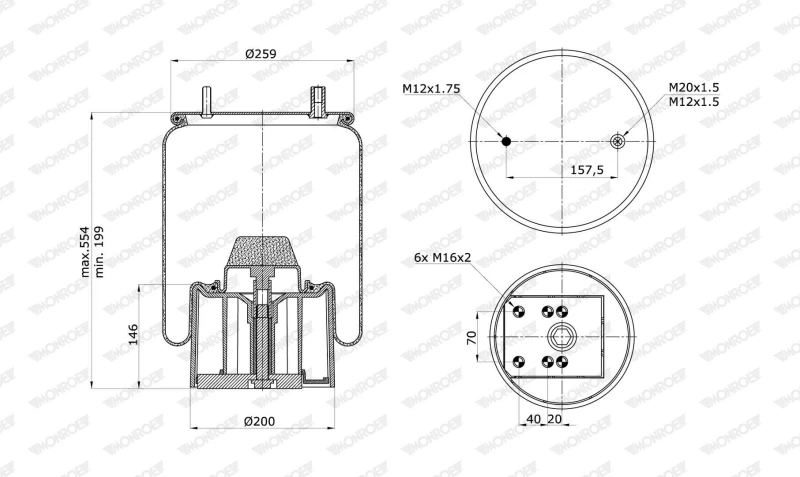 Image of MONROE Boot, air suspension MONROE ASP3021