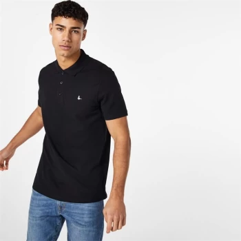 image of Jack Wills Eaton Stretch Polo - Black