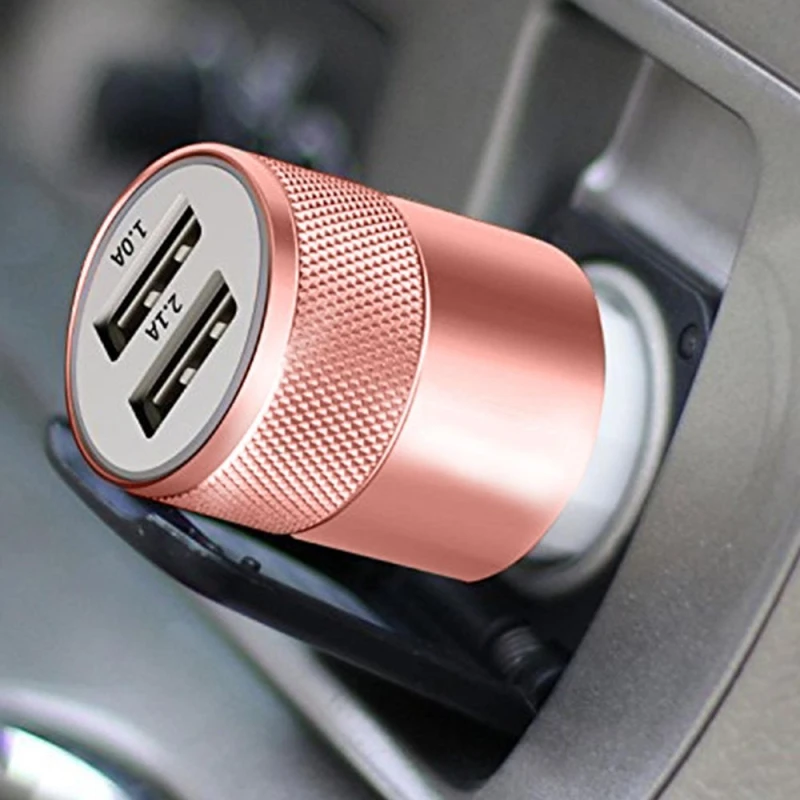 Image of FX FX Powabud Car Charger USB 2.1A Twin Socket Rose Gold