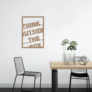 Image of Think Outside The Box - Copper Copper Decorative Metal Wall Accessory
