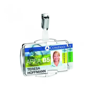 Image of Durable Card Holder Duo RFID Secure Silver Pack of 10 890223