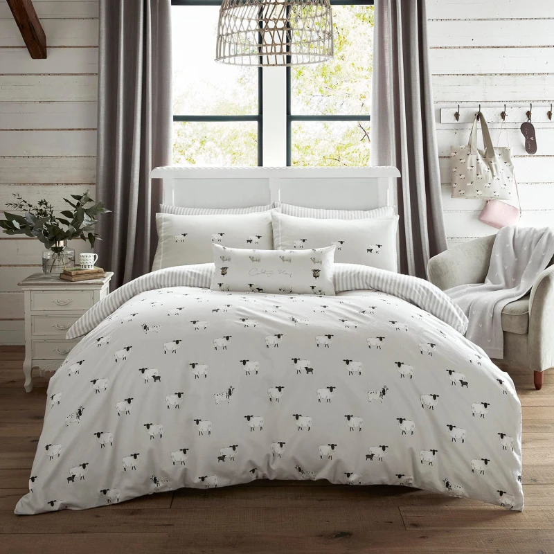 Image of Sophie Allport Sheep Duvet Set, Super King, Oatmeal