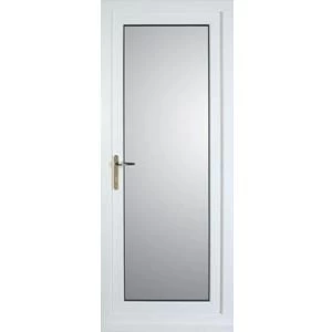 1 panel White PVCu Fully glazed Back door frame RH H2055mm W840mm - main image