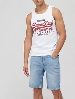 Image of Superdry Vintage Vest - White Size XL Men