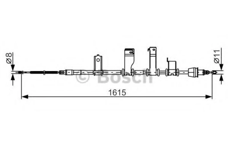 Image of Bosch 1 987 482 349 Brake Cable 1615mm Cable,parking brake (124)