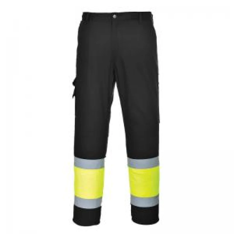 Image of Portwest Hi Vis Two Tone Combat Trousers E049YBRL Colour: Yellow / Black