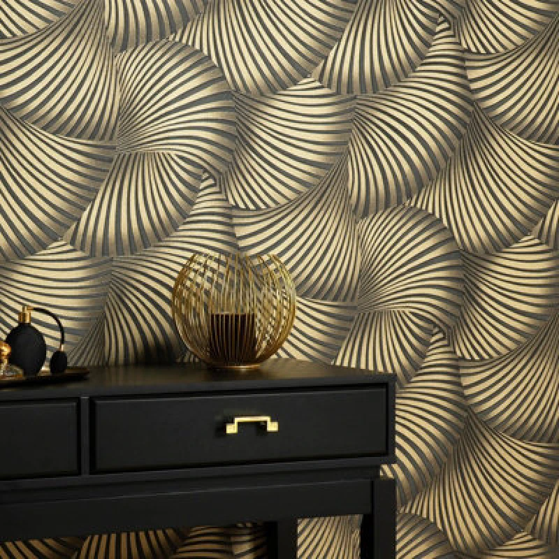 Image of Erismann Erismann Twill Black Vinyl Wallpaper black